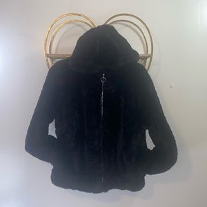 Black Faux fur Coat size L